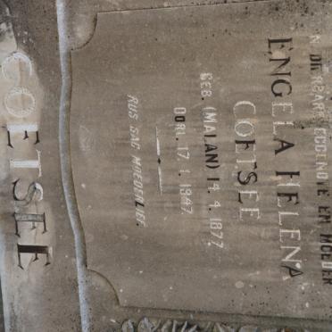 COETSEE Engela Helena nee MALAN 1877-1947