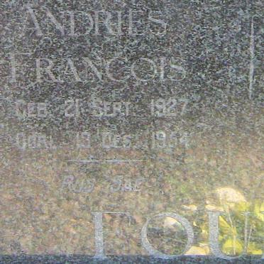 FOURIE Andries Francois 1927-1954