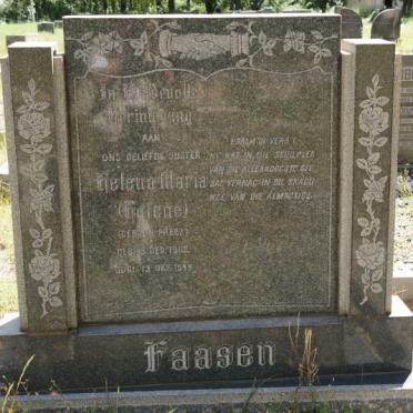 FAASEN Helena Maria nee DU PREEZ 1902-1948