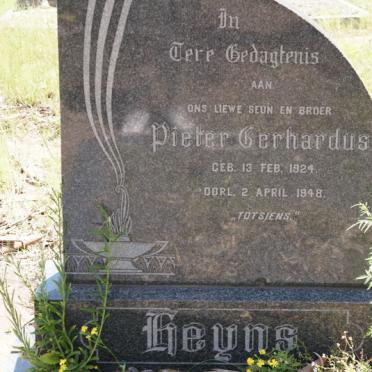HEYNS Pieter Gerhardus 1924-1948