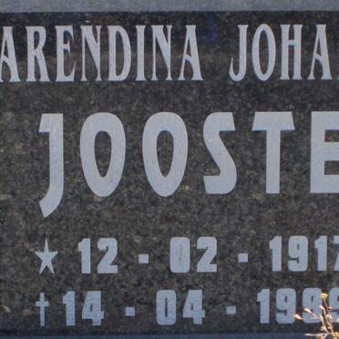 JOOSTE Barendina Johanna 1917-1999