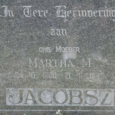JACOBSZ Martha M. 1890-1949