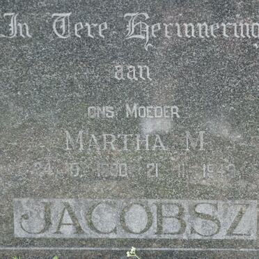 JACOBSZ Martha M. 1890-1949