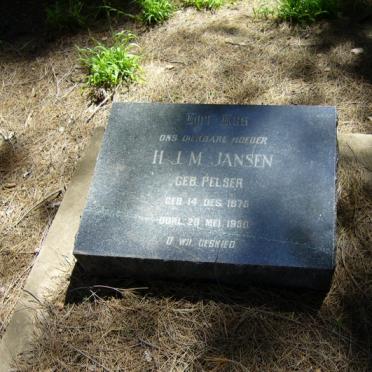 JANSEN H.J.M. nee PELSER 1875-1950