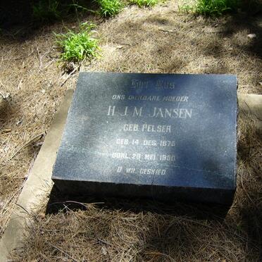 JANSEN H.J.M. nee PELSER 1875-1950