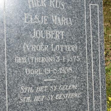 JOUBERT Elsje Maria nee THERON previously LOTTER 1875-1958