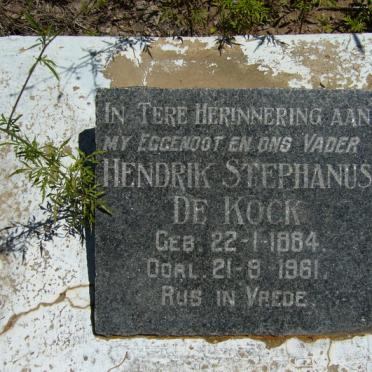 KOCK Hendrik Stephanus, de 1884-1961