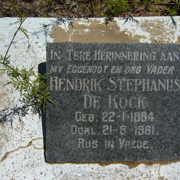 KOCK Hendrik Stephanus, de 1884-1961