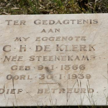 KLERK C.H., de nee STEENEKAMP 1866-1939
