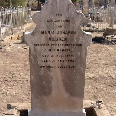 KRUGER Maria Johanna nee VILJOEN 1866-1895