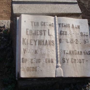 KLEYNHANS Ernest L. 1939-1955