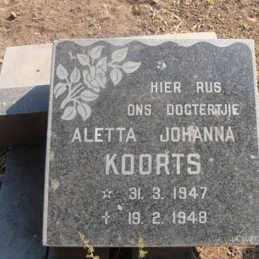 KOORTS Aletta Johanna 1947-1948