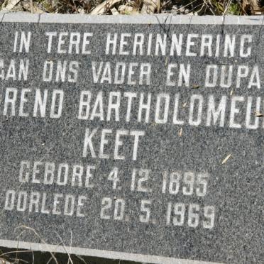 KEET Barend Bartholomeus 1895-1969 :: KIRSTEN Anna Maria Elizabeth nee VAN DER WALT 1904-1938
