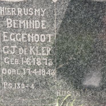 KLERK G.J., de 1873-1943