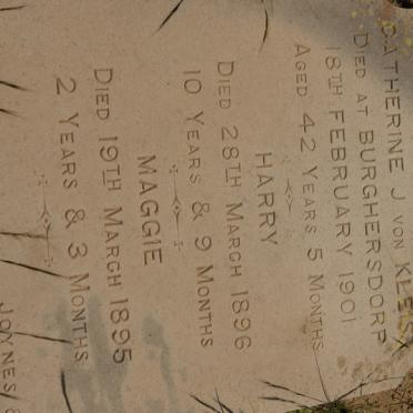 KLEIST Catherine J., von -1901 :: VON KLEIST Harry -1896 :: VON KLEIST Maggie -1895