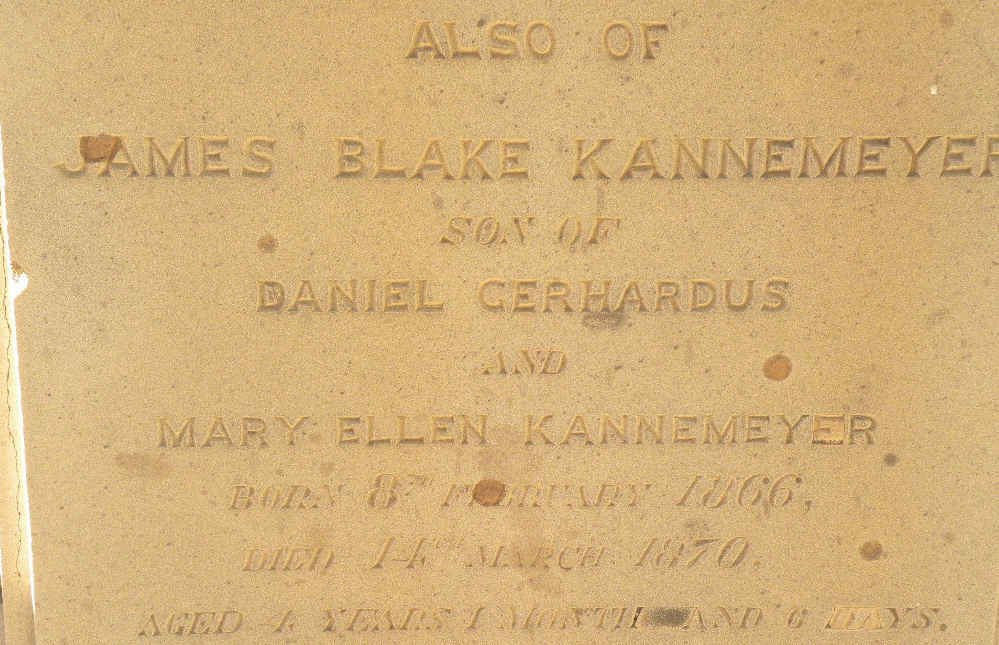 KANNEMEYER James Blake 1866-1870