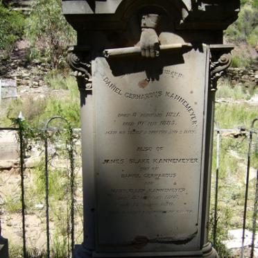 KANNEMEYER Daniel Gerhardus 1821-1885 :: KANNEMEYER James Blake 1866-1870