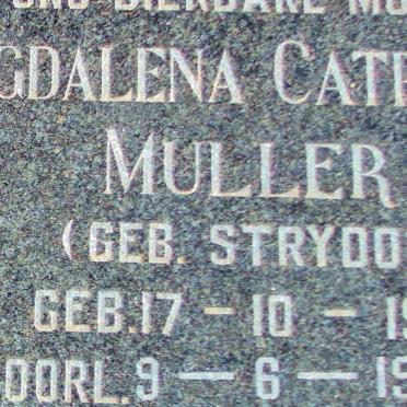 MULLER Magdalena Catrina C. nee STRYDOM 1912-1985