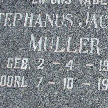 MULLER Stephanus Jacobus 1905-1964
