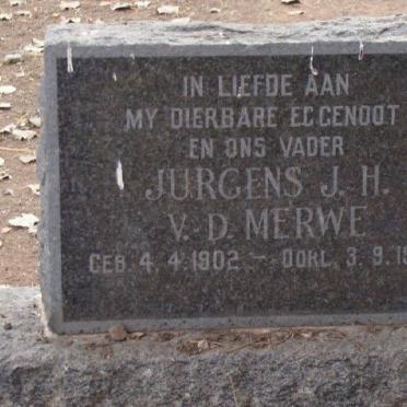 MERWE Jurgens J.H., v.d. 1902-1962