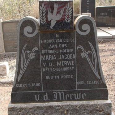 MERWE Maria Jacoba, v.d. nee BADENHORST 1890-1963