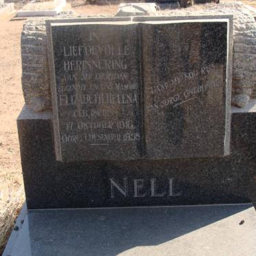 NELL Elizabeth Helena neé SPIES 1916-1958