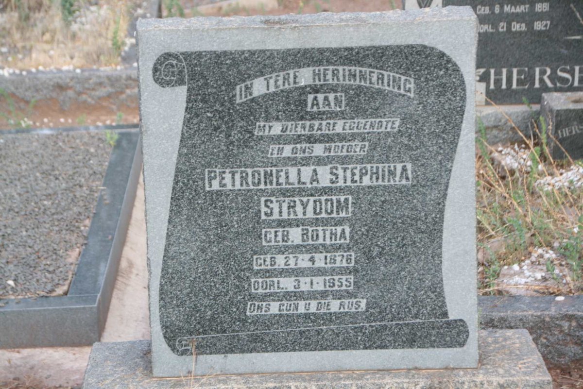 STRYDOM Petronella Stephina nee BOTHA 1876-1955