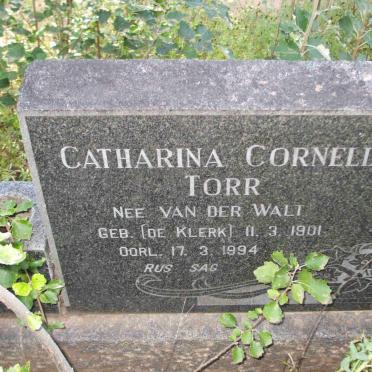 TORR Catharina Cornelia, formerly VAN DER WALT nee DE KLERK 1901-1994