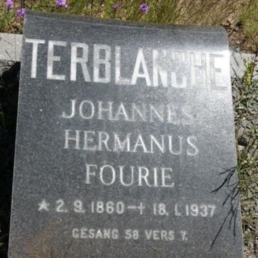 TERBLANCHE Johannes Hermanus Fourie 1860-1937