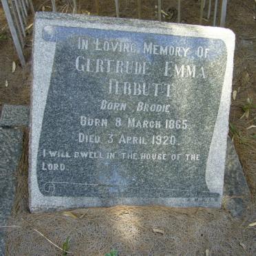 TEBBUTT Gertrude Emma nee BRODIE 1896-1920
