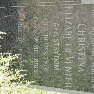 VENTER Christina Elizabeth nee STRYDOM 1876-1938