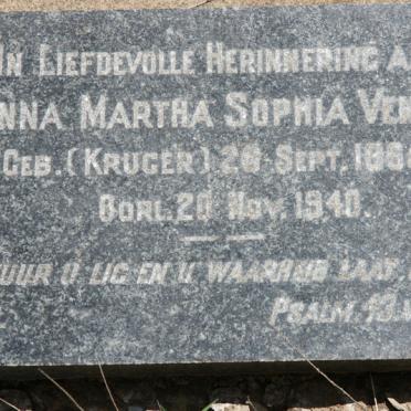 VENTER Anna Martha Sophia nee KRUGER 1885-1940