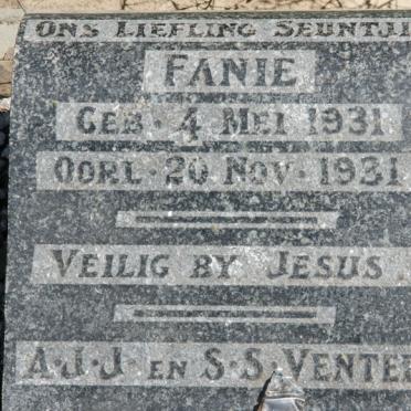 VENTER Fanie 1931-1931