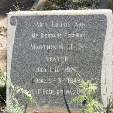 VENTER Marthinus J.S. 1926-1949