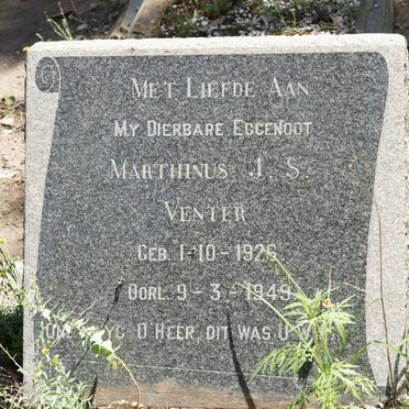VENTER Marthinus J.S. 1926-1949