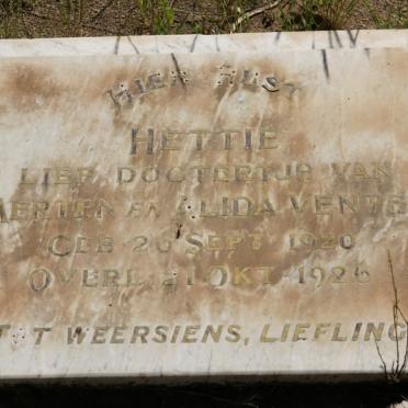 VENTER Hettie 1920-1926
