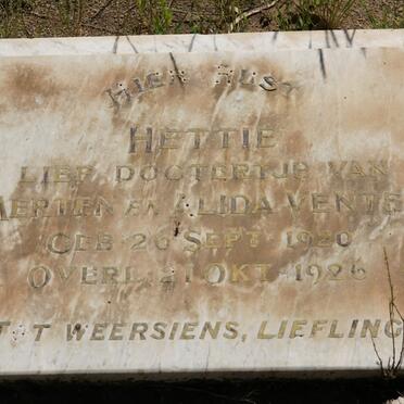 VENTER Hettie 1920-1926