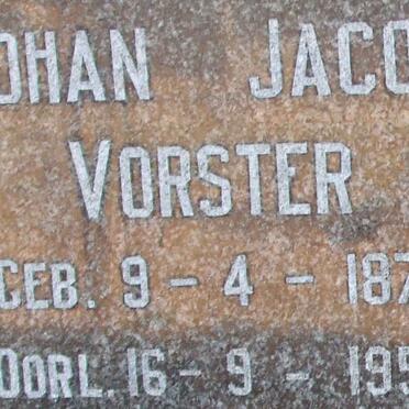 VORSTER Johan Jacob 1872-1952