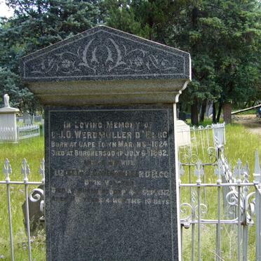 WERDMULLER C.J.O. 1824-1882 &amp;  Elizabeth J.C. VORSTER -1912