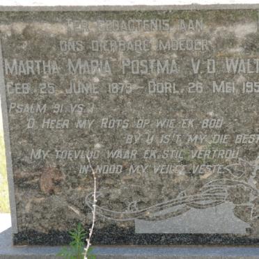 WALT Martha Maria Postma, v.d. 1879-1958