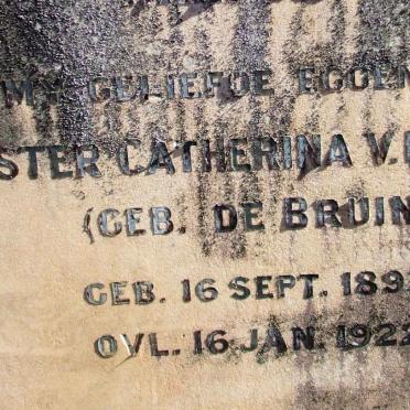 WALT Hester Catherina, v.d. nee DE BRUIN 1893-1922