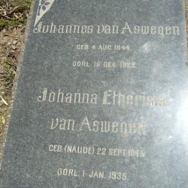 ASWEGEN Johannes, van 1844-1929 &amp; Johanna Etherisia NAUDE 1845-1935