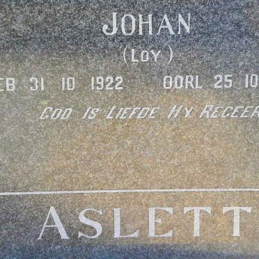 ASLETT Johan 1922-1965
