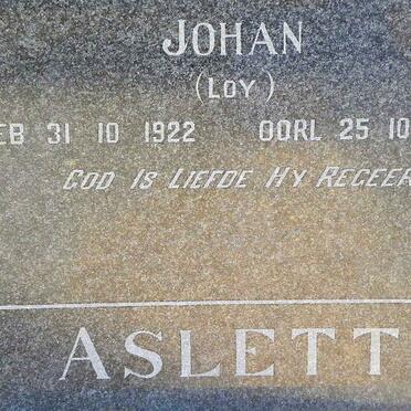 ASLETT Johan 1922-1965