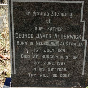 ALDERWICK George James 1871-1967
