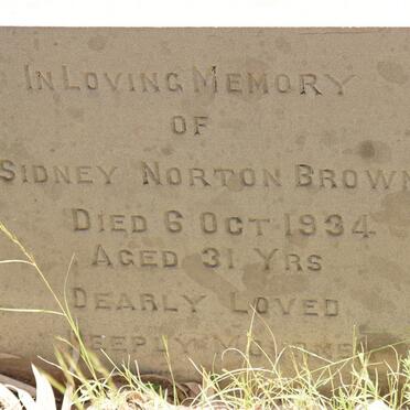 BROWN Sidney Norton -1934