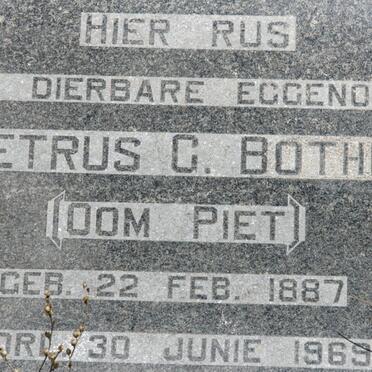 BOTHMA Petrus G. 1887-1969