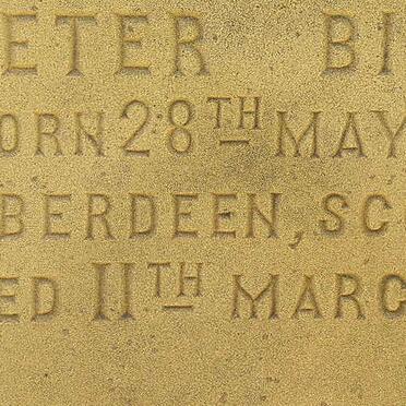 BIRNIE Peter 1882-1885
