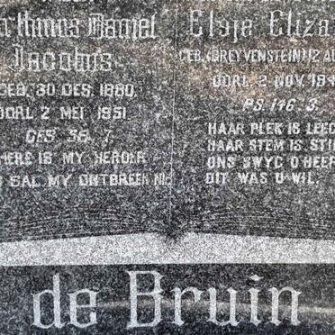 BRUIN Martinus Daniel Jacobus, de 1880-1951 &amp; Elsje Elizabeth GREYVENSTEIN 1895-1948