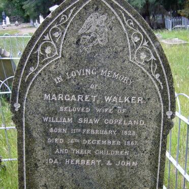 COPELAND Margaret nee WALKER 1828-1867 :: COPELAND Ida :: COPELAND Herbert :: COPELAND John